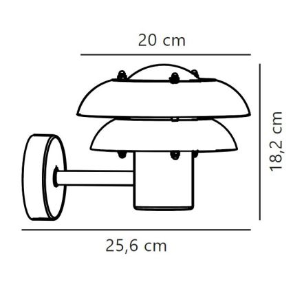Nordlux - Επιτοίχιο φωτιστικό εξωτερικού χώρου KURNOS 1xE14/12W/230V IP54 ματ χρώμιο