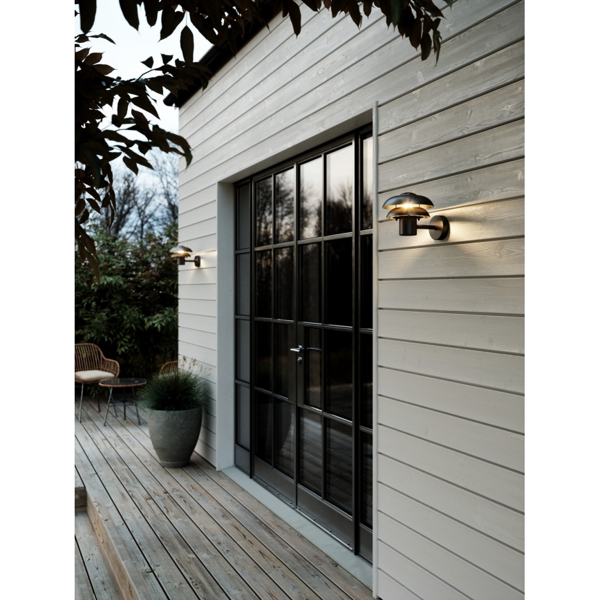 Nordlux - Επιτοίχιο φωτιστικό εξωτερικού χώρου KURNOS 1xE14/12W/230V IP54 μαύρο