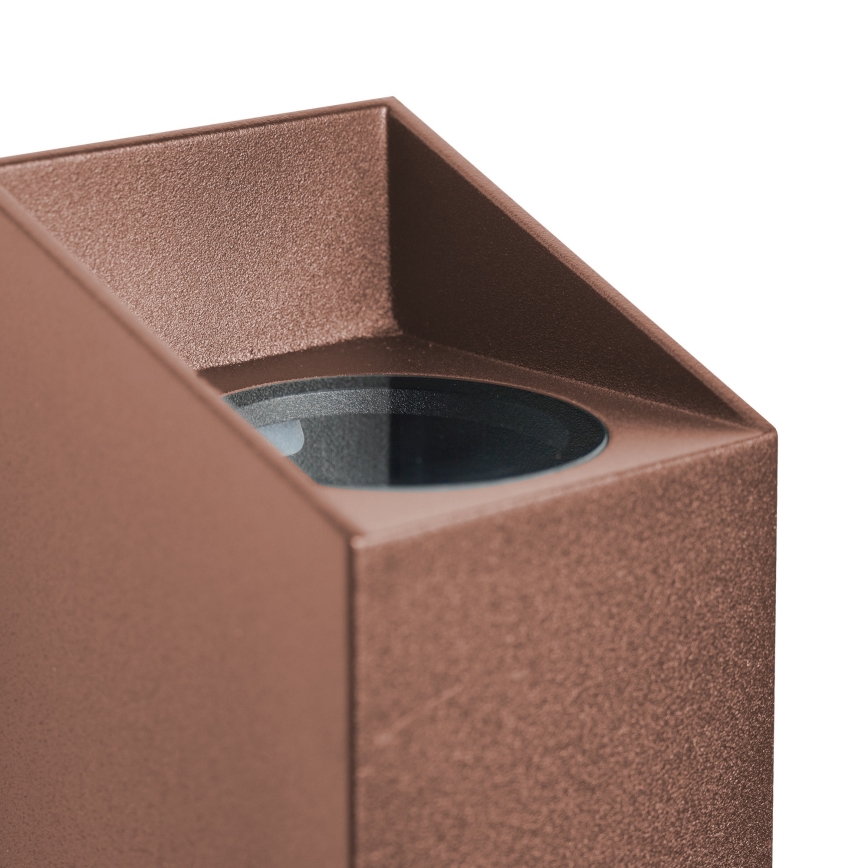 Nordlux - Επιτοίχιο φωτιστικό εξωτερικού χώρου NICO 2xGU10/35W/230V IP54 καφέ