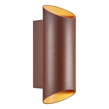 Nordlux - Επιτοίχιο φωτιστικό εξωτερικού χώρου NICO 2xGU10/35W/230V IP54 καφέ