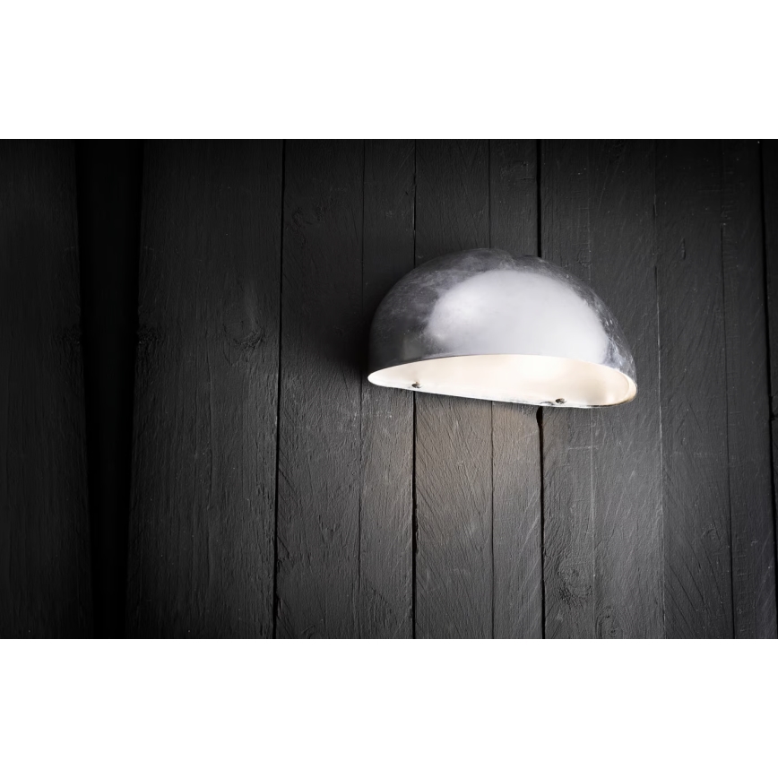 Nordlux - Επιτοίχιο φωτιστικό εξωτερικού χώρου SCORPIUS 1xE14/40W/230V IP33 ασημί