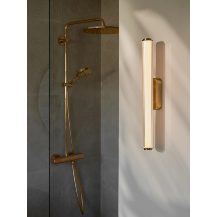 Nordlux - LED ρυθμιζόμενο επιτοίχιο φωτιστικό μπάνιου VIRELLE LED/12W/230V 3000/4000K IP44 ορείχαλκος