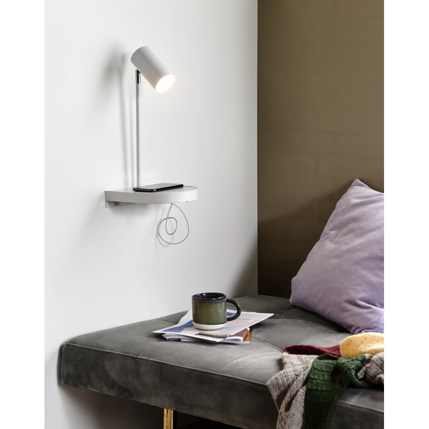 Nordlux - Επιτοίχιο φωτιστικό με ράφι CODY 1xGU10/15W/230V λευκό