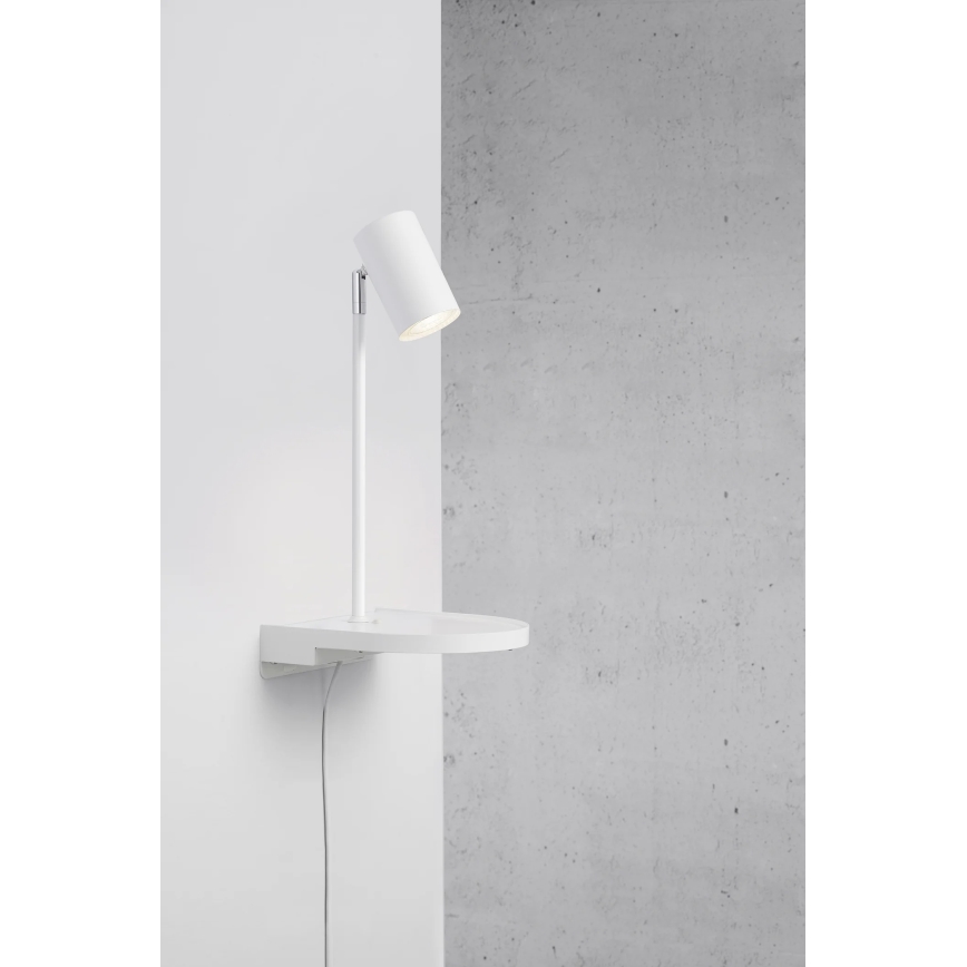 Nordlux - Επιτοίχιο φωτιστικό με ράφι CODY 1xGU10/15W/230V λευκό