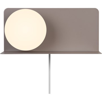 Nordlux - Επιτοίχιο φωτιστικό με ράφι LILIBETH 1xE14/25W/230V καφέ