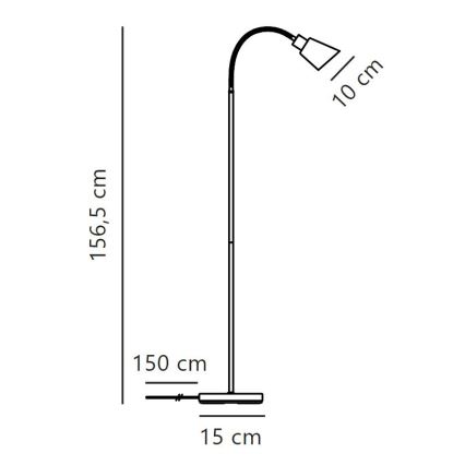 Nordlux - Επιδαπέδια λάμπα MOLLI 1xE14/25W/230V