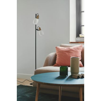 Nordlux - Επιδαπέδιο φωτιστικό ARILD 2xE14/40W/230V μαύρο