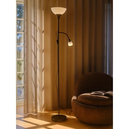 Nordlux - Επιδαπέδιο φωτιστικό LAURIA 1xE27/40W/230V + 1xE14/15W μαύρο