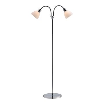 Nordlux - Επιδαπέδιο φωτιστικό RAY 2xE14/25W/230V γυαλιστερό χρώμιο