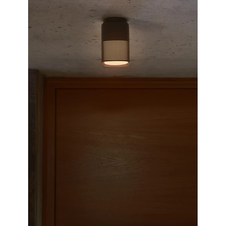Nordlux - Εξωτερικό φωτιστικό οροφής SIDARA 1xE27/15W/230V IP54 μαύρο