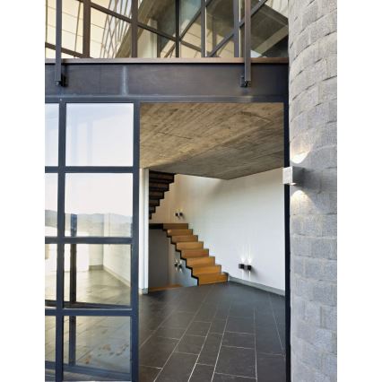 Nordlux - Εξωτερικό επιτοίχιο φωτιστικό LED CANTO 2xLED/6W/230V IP44 ασημί