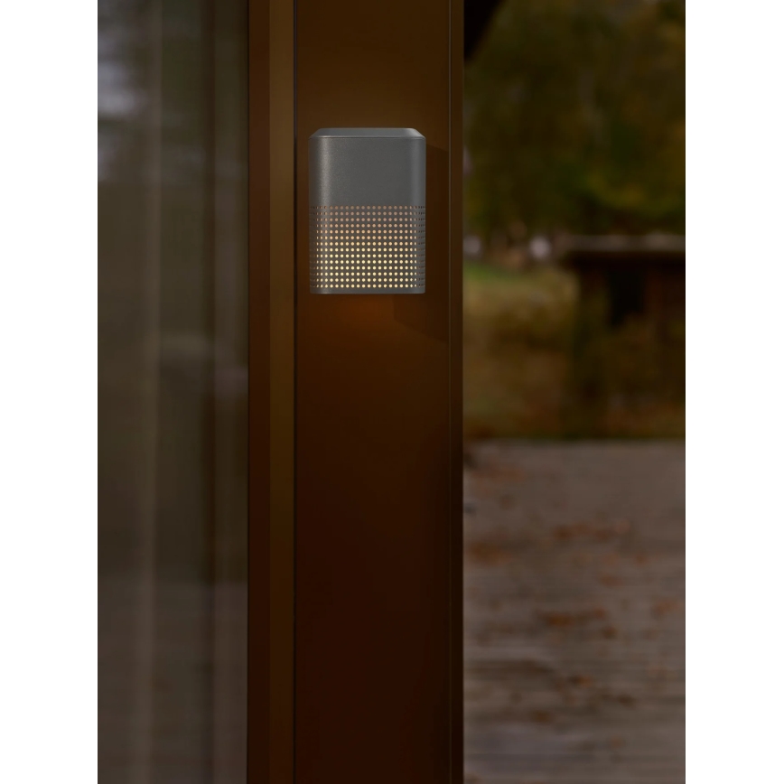 Nordlux - Εξωτερικό επιτοίχιο φωτιστικό SIDARA 1xE27/15W/230V IP54 ανθρακί
