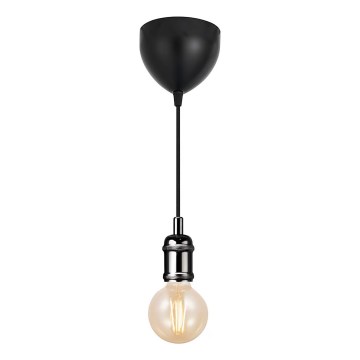 Nordlux - Ανάρτηση με ροζέτα και ντουί AVRA 1xE27/60W/230V μαύρο