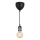 Nordlux - Ανάρτηση με ροζέτα και ντουί AVRA 1xE27/60W/230V μαύρο