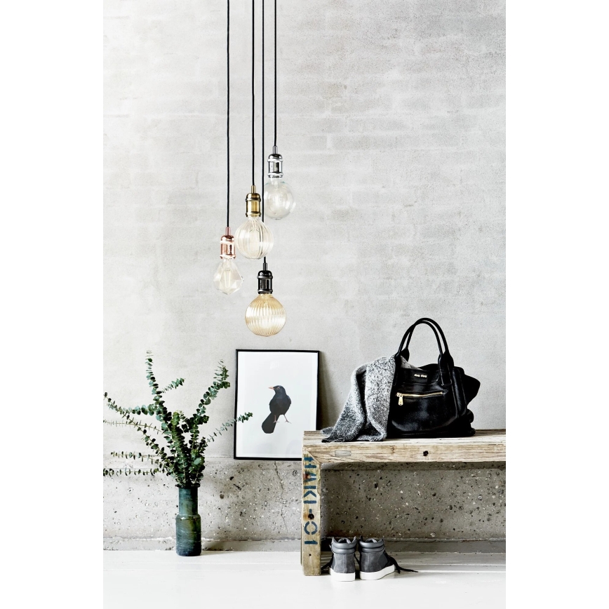Nordlux - Ανάρτηση με ροζέτα και ντουί AVRA 1xE27/60W/230V ορείχαλκος