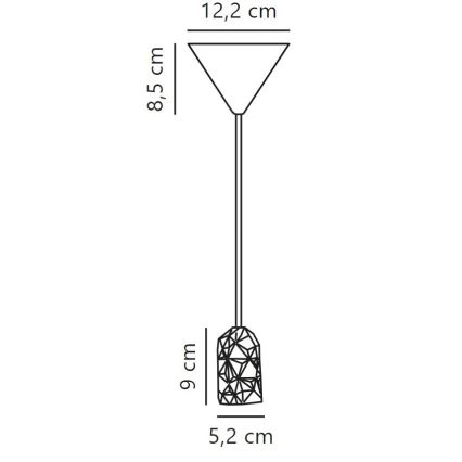 Nordlux - Ανάρτηση φωτιστικού HANG 1xE27/40W/230V χαλκός/μαύρο
