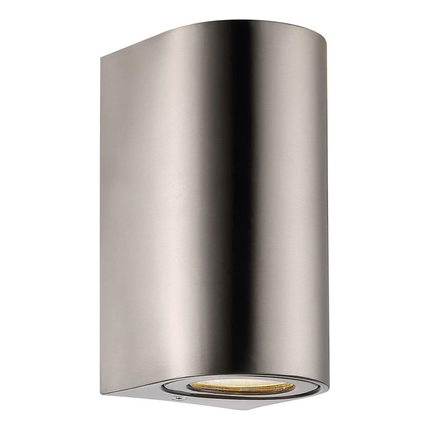 Nordlux - Εξωτερικό επιτοίχιο φωτιστικό CANTO 2xGU10/28W/230V IP44 ανοξείδωτο