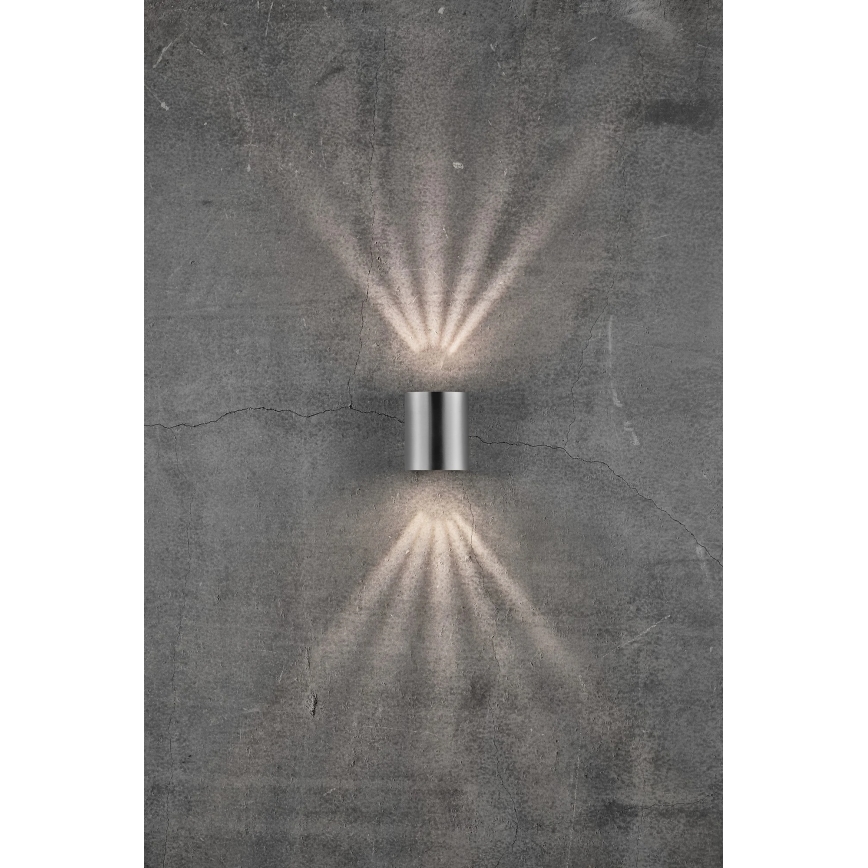 Nordlux - Εξωτερικό επιτοίχιο φωτιστικό CANTO 2xLED/6W/230V IP44 ανοξείδωτο