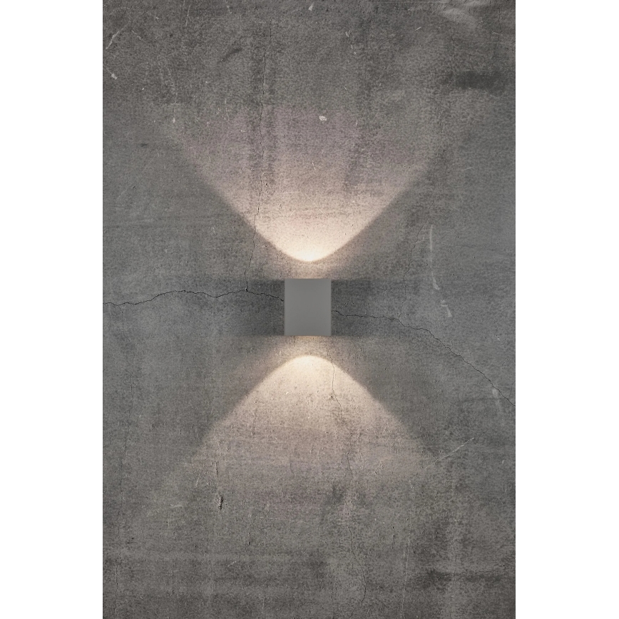 Nordlux - Εξωτερικό επιτοίχιο φωτιστικό LED CANTO 2xLED/5W/230V IP44 γκρι