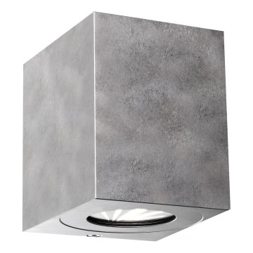Nordlux - Εξωτερικό επιτοίχιο φωτιστικό LED CANTO 2xLED/6W/230V IP44 ασημί