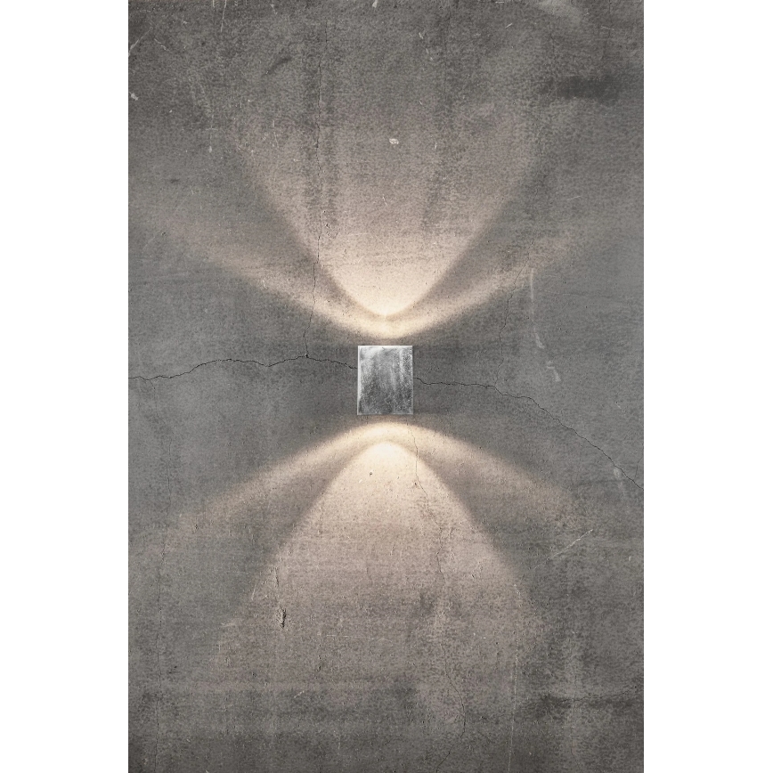 Nordlux - Εξωτερικό επιτοίχιο φωτιστικό LED CANTO 2xLED/6W/230V IP44 ασημί
