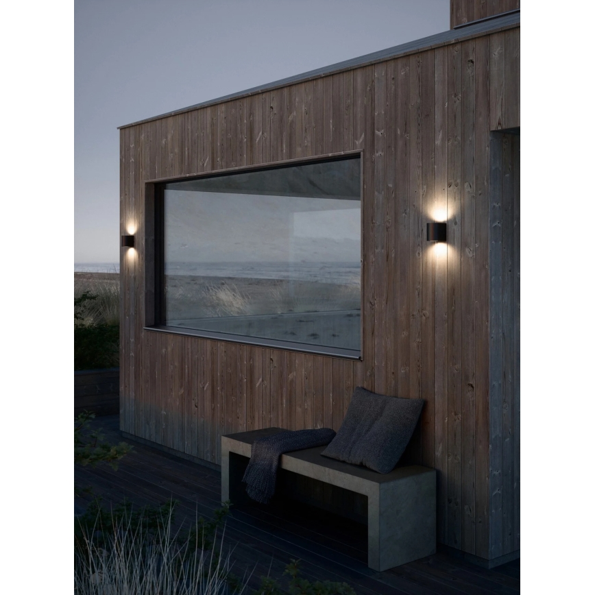 Nordlux - Εξωτερικό επιτοίχιο φωτιστικό LED CANTO 2xLED/6W/230V IP44 μαύρο