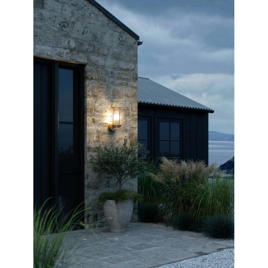 Nordlux - Εξωτερικό επιτοίχιο φωτιστικό LINTON 1xE27/15W/230V IP54 ορείχαλκος