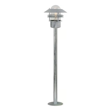 Nordlux - Εξωτερικό φωτιστικό BLOKHUS 1xE27/60W/230V IP54 ασημί 92 cm