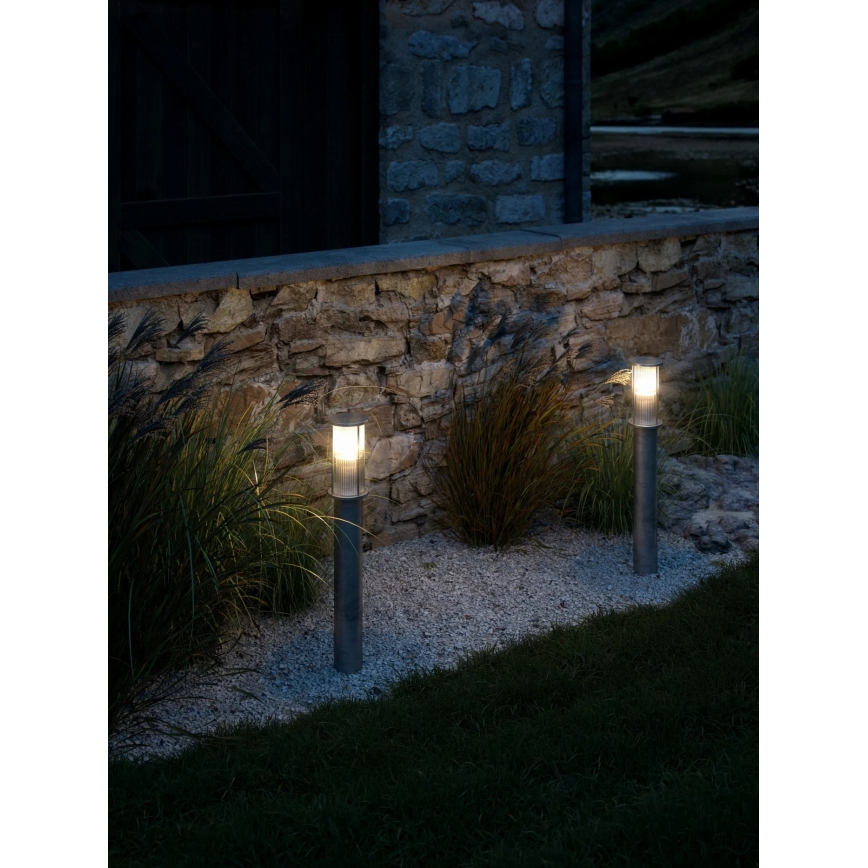 Nordlux - Εξωτερικό φωτιστικό LINTON 1xE27/15W/230V IP54 ασημί