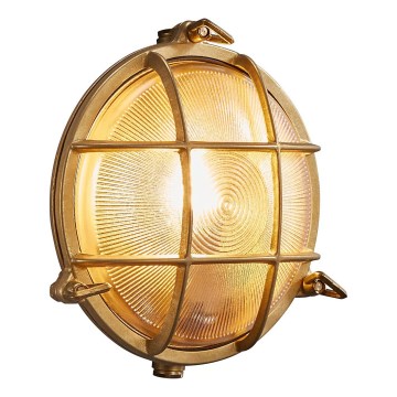 Nordlux - Εξωτερικό φωτιστικό τοίχου POLPERRO 1xE27/12,5W/230V IP64 ορείχαλκος