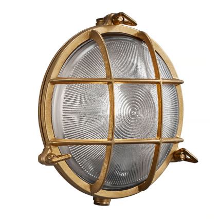 Nordlux - Εξωτερικό φωτιστικό τοίχου POLPERRO 1xE27/12,5W/230V IP64 ορείχαλκος