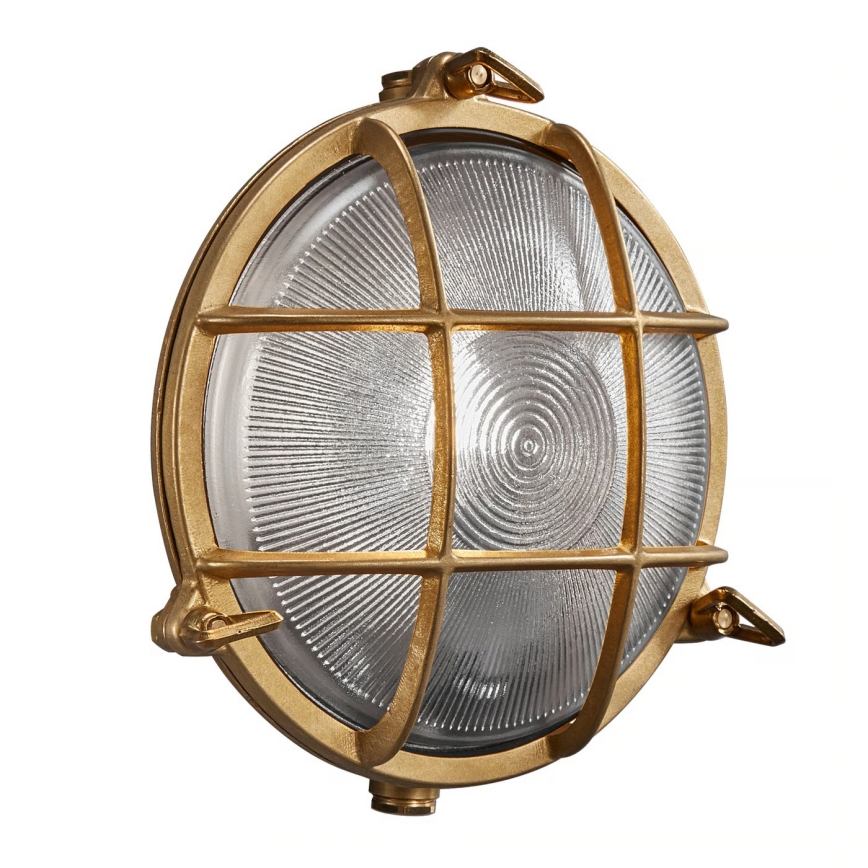 Nordlux - Εξωτερικό φωτιστικό τοίχου POLPERRO 1xE27/12,5W/230V IP64 ορείχαλκος