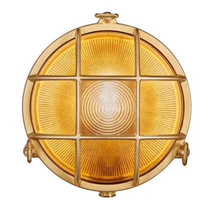 Nordlux - Εξωτερικό φωτιστικό τοίχου POLPERRO 1xE27/12,5W/230V IP64 ορείχαλκος