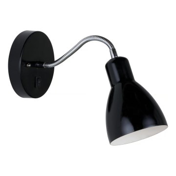 Nordlux - Επιτοίχιο φωτιστικό CYCLONE 1xE14/15W/230V μαύρο