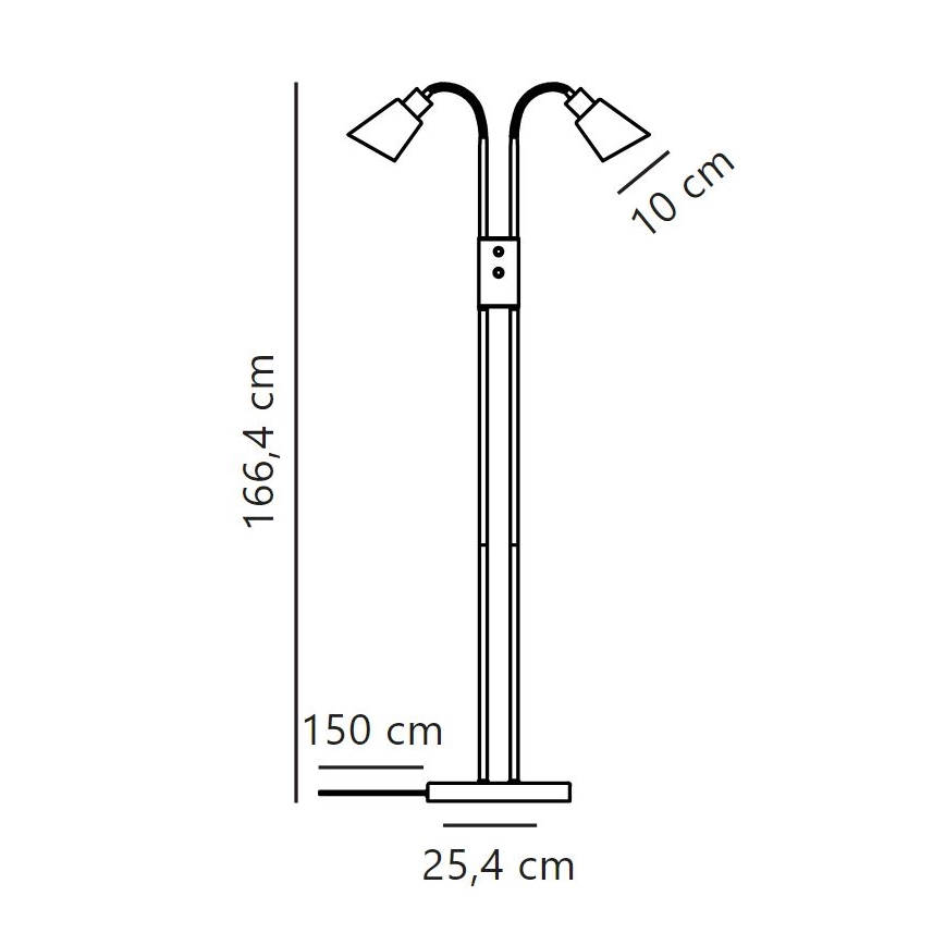 Nordlux - Επιδαπέδια λάμπα MOLLI 2xE14/25W/230V