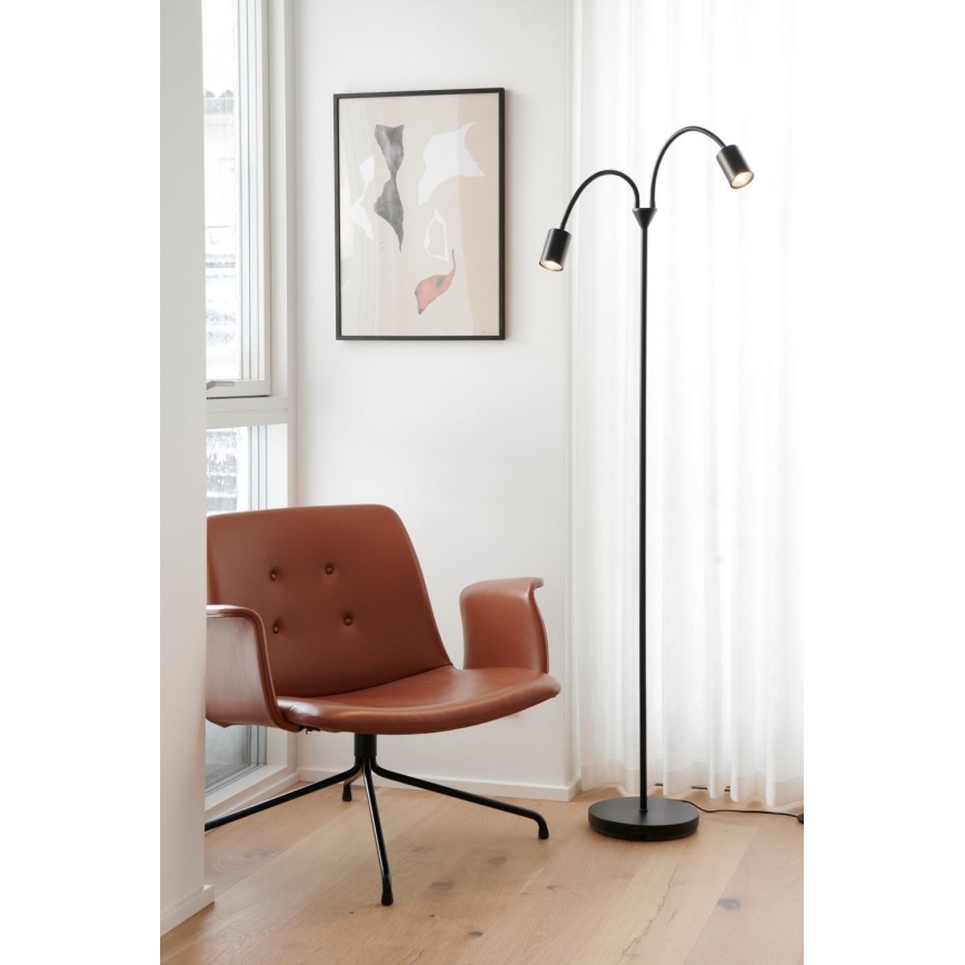 Nordlux - Επιδαπέδιο φωτιστικό EXPLORE 2xGU10/7W/230V μαύρο