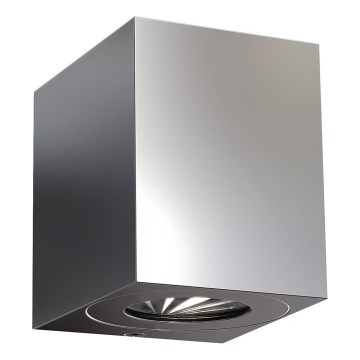 Nordlux - Επιτοίχιο εξωτερικού χώρου φωτιστικό LED CANTO 2xLED/5W/230V IP44 ανοξείδωτο ατσάλι
