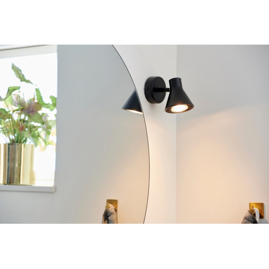 Nordlux - Επιτοίχιο φωτιστικό EIK 1xGU10/35W/230V μαύρο