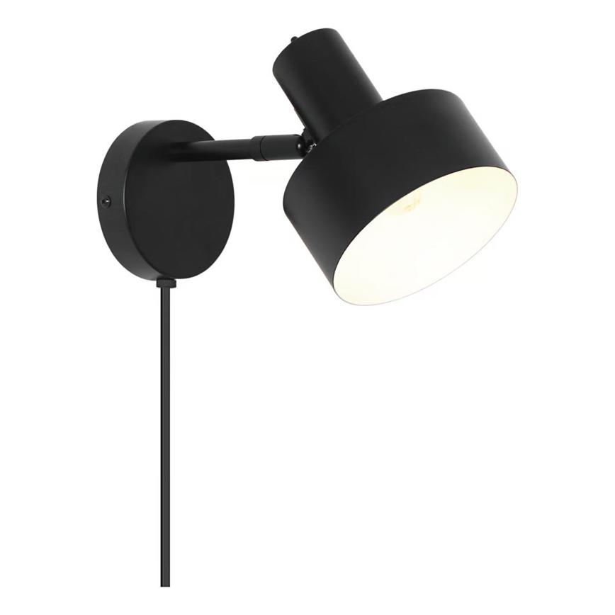 Nordlux - Επιτοίχιο φωτιστικό MATIS 1xE27/15W/230V μαύρο