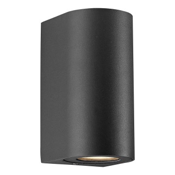 Nordlux - Επιτοίχιο φωτιστικό εξωτερικού χώρου CANTO 2xGU10/28W/230V IP44 μαύρο
