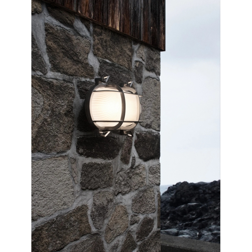 Nordlux - Επιτοίχιο φωτιστικό εξωτερικού χώρου HELFORD 1xE27/12,5W/230V IP64 γκρι