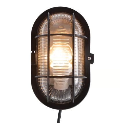 Nordlux - Επιτοίχιο φωτιστικό εξωτερικού χώρου SKOTLAMPE 1xE27/60W/230V IP44 μαύρο