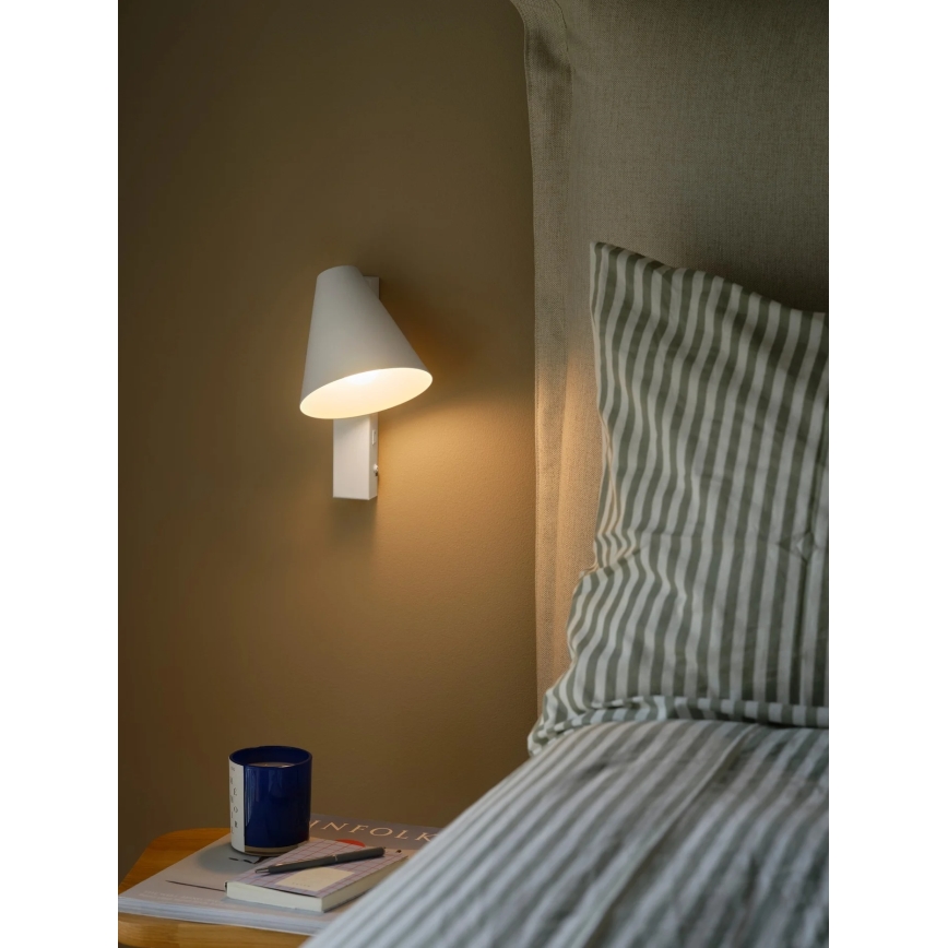 Nordlux - Επιτοίχιο φωτιστικό με θύρα USB WILMER 1xE14/40W/230V λευκό