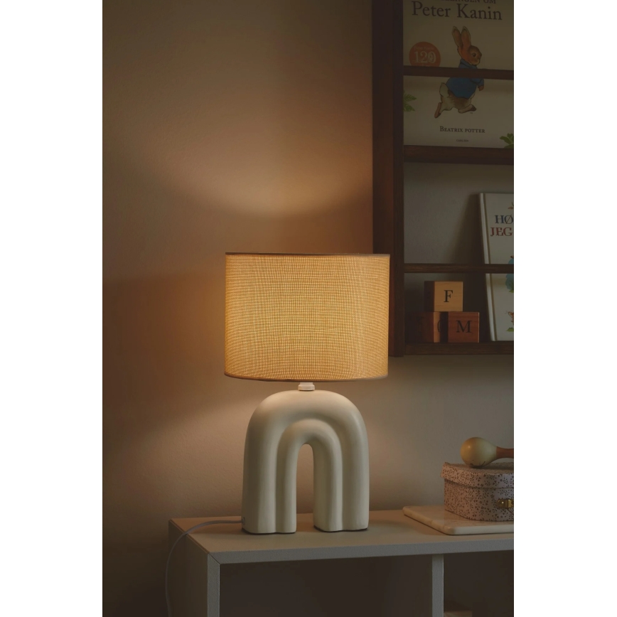 Nordlux - Επιτραπέζιο φωτιστικό HAZE 1xE27/40W/230V μπεζ