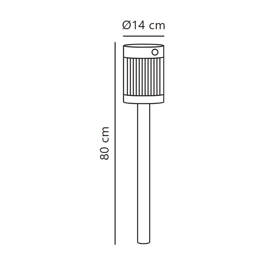 Nordlux - Ηλιακή λάμπα LED COUPAR LED/3,2W/5V 3000K IP44 μαύρο