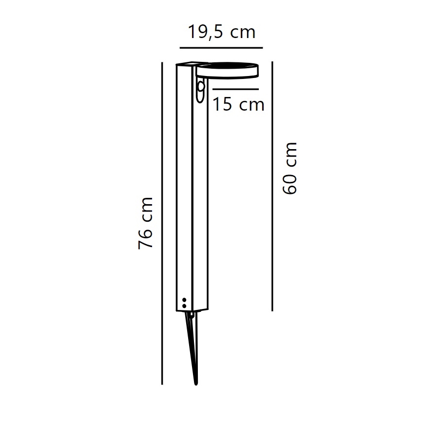 Nordlux - Ηλιακή λάμπα LED με αισθητήρα RICA LED/5W/3,7V 2200 mAh IP44