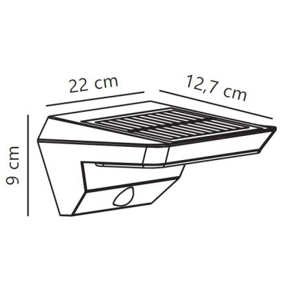 Nordlux - Ηλιακό φωτιστικό τοίχου LED με αισθητήρα AGENA LED/5W/3,7V IP44