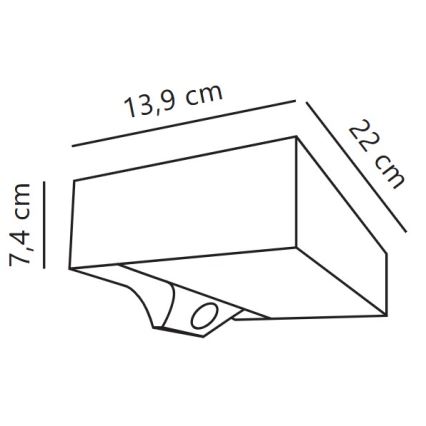 Nordlux - Ηλιακό φωτιστικό τοίχου LED με αισθητήρα MONAY LED/5W/5V 3000K IP44