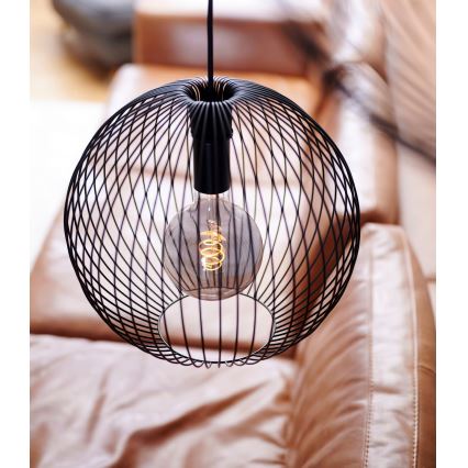 Nordlux - Κρεμαστό φωτιστικό BERONI με καλώδιο 1xE27/60W/230V μαύρο