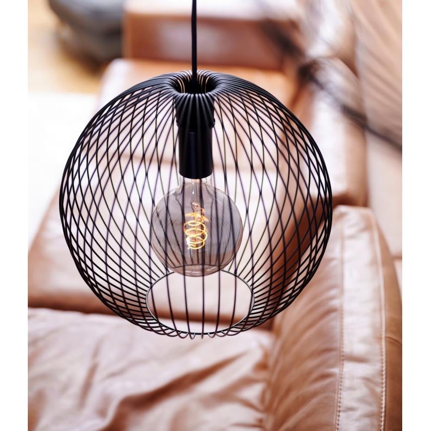 Nordlux - Κρεμαστό φωτιστικό BERONI με καλώδιο 1xE27/60W/230V μαύρο